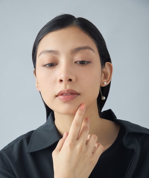ピアス 「アークピアス」 パール レディースの画像