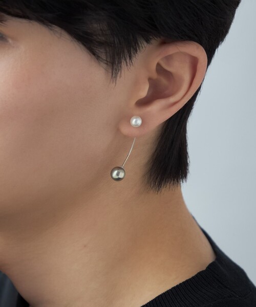 ピアス 「アークピアス」 パール レディースの画像