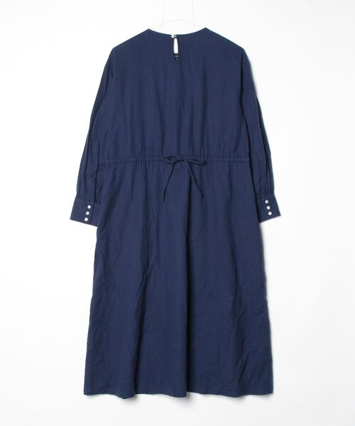 「haupia」 7分袖ワンピース MEDIUM ネイビー レディース_画像2