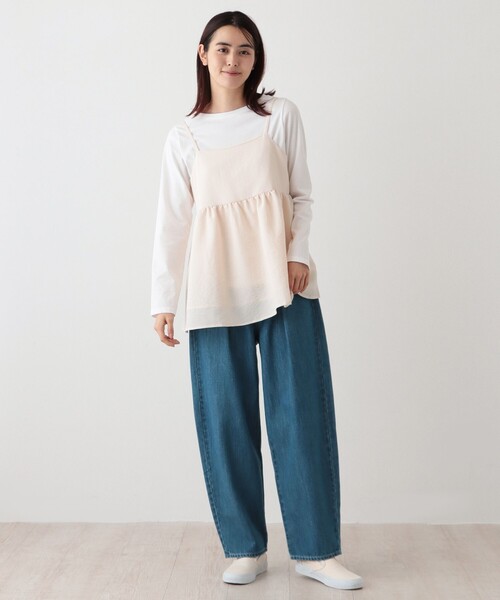 「Afternoon Tea」 長袖カットソー MEDIUM アイボリー レディース_画像8