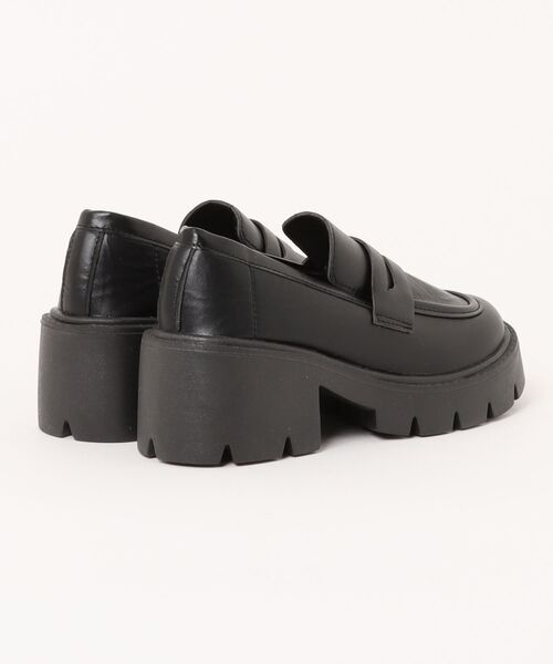 美品✨ PARTY 超厚底 ローファー プラットフォーム M23.5黒 boemy ローファー トラックソール 厚底ローファー レディース