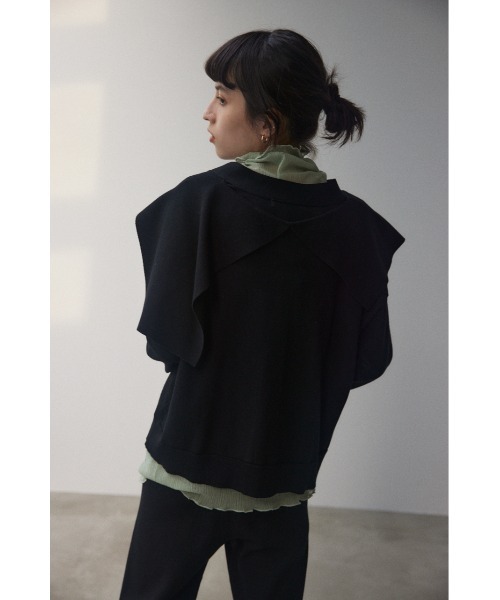 「BLACK BY MOUSSY」 ニットカーディガン FREE ネイビー レディース_画像3