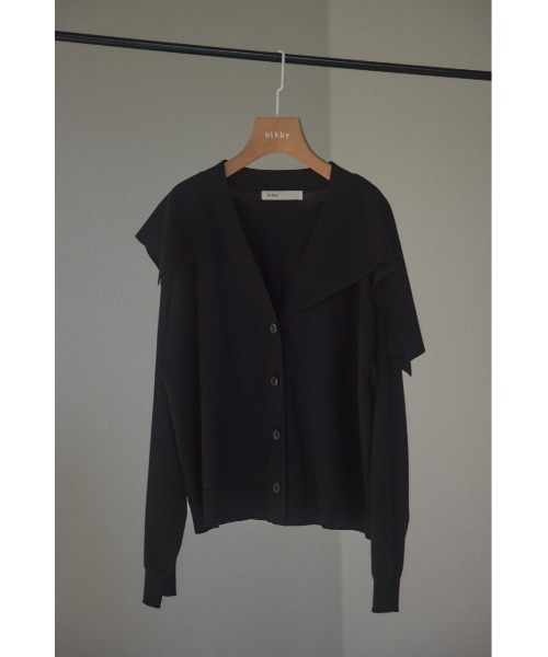 「BLACK BY MOUSSY」 ニットカーディガン FREE ネイビー レディース_画像6