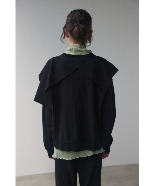 「BLACK BY MOUSSY」 ニットカーディガン FREE ネイビー レディース_画像7