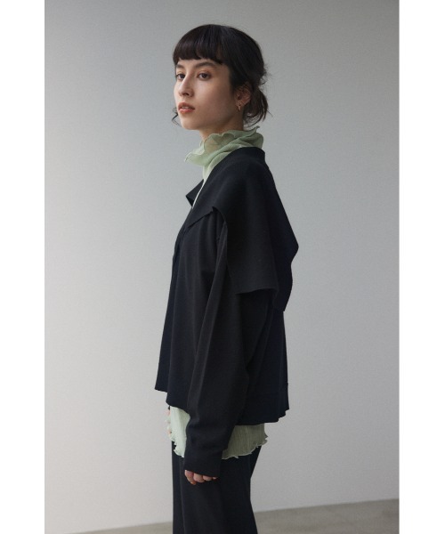 「BLACK BY MOUSSY」 ニットカーディガン FREE ネイビー レディース_画像9