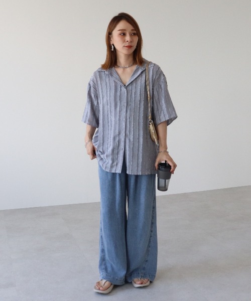 ワイドパンツ ジーンズ デニム デニムパンツ 「接触冷感」テンセル