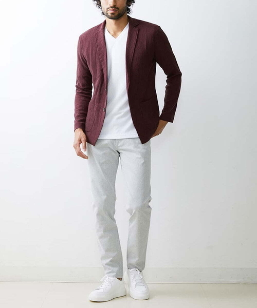 「MK MICHEL KLEIN HOMME 」 テーラードジャケット MEDIUM ブラック メンズ_画像4