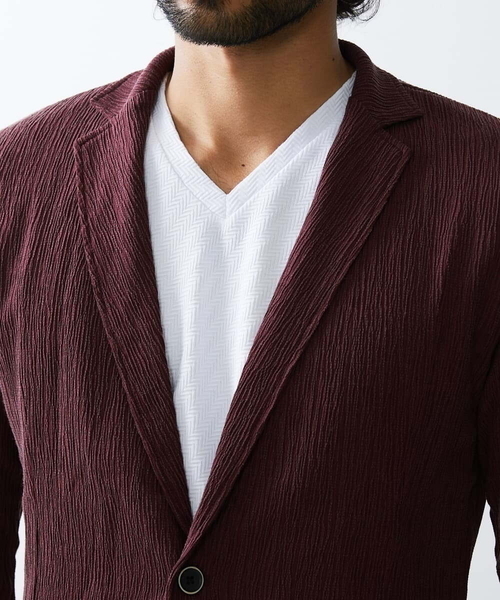 「MK MICHEL KLEIN HOMME 」 テーラードジャケット MEDIUM ブラック メンズ_画像6