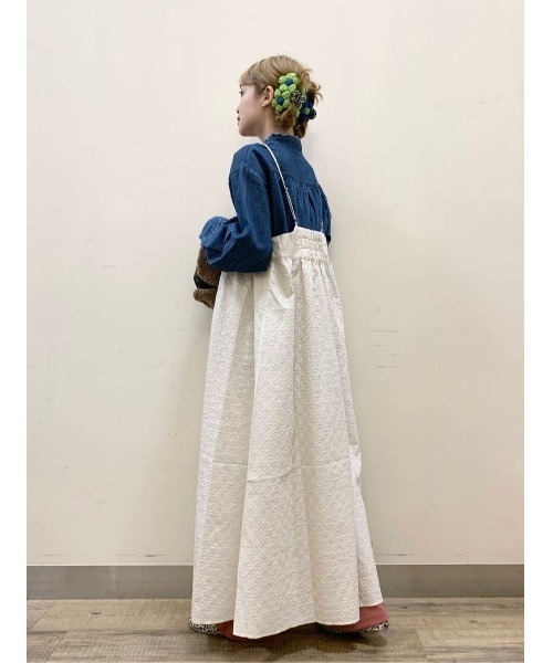 「BACK NUMBER」 長袖ブラウス M ダークインディゴブルー レディース_画像7