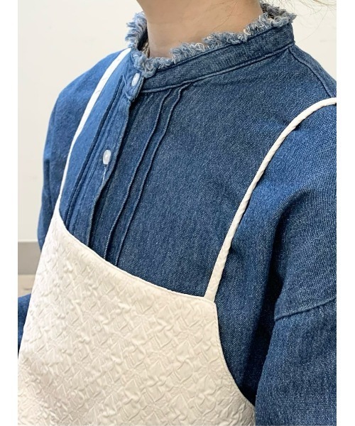 「BACK NUMBER」 長袖ブラウス M ダークインディゴブルー レディース_画像9