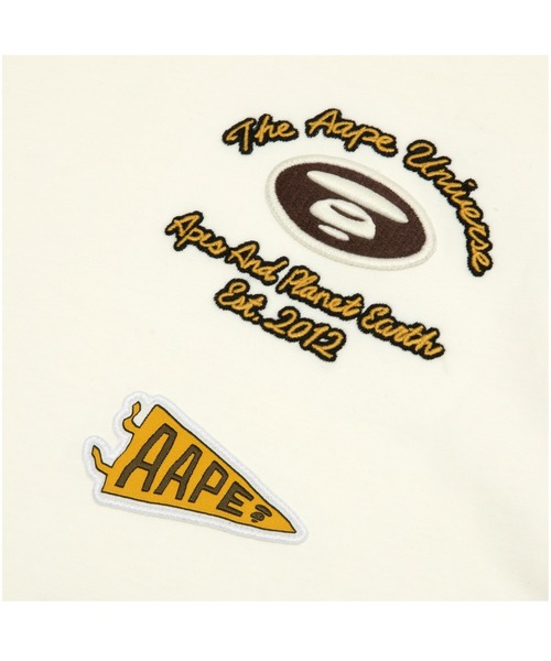 「AAPE BY A BATHING APE」 半袖Tシャツ LARGE アイボリー メンズ_画像5