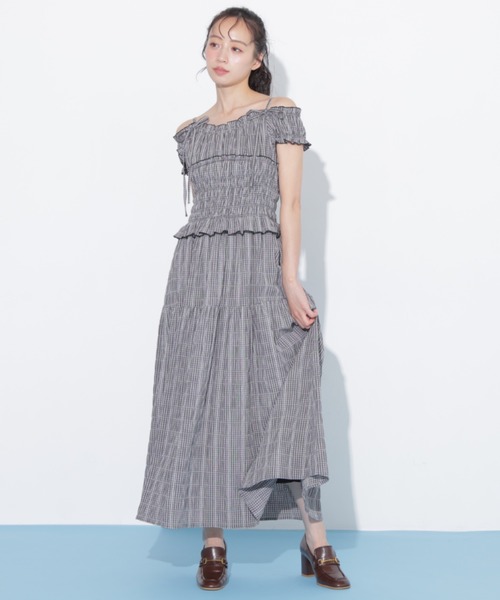 JILL by JILLSTUART ロングワンピース 紺 M ノースリーブ JILL by JILL STUART（ジルバイジルスチュアート） ワンピース 夏 2way