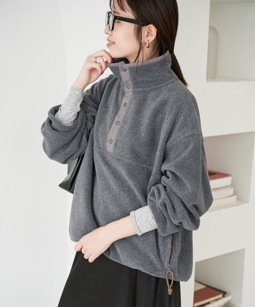 SLOBE IENA（スローブイエナ） コート アウター バイカラーフリース