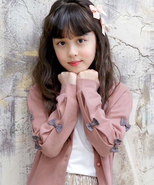 bibiy リボン付きカーディガン　ジャケット カーディガン ニット リボン[品番：TY000008212]｜teddyshop