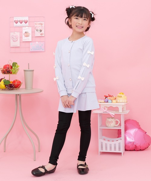 Bee des カーディガン 袖リボンカーディガン キッズ 子供服