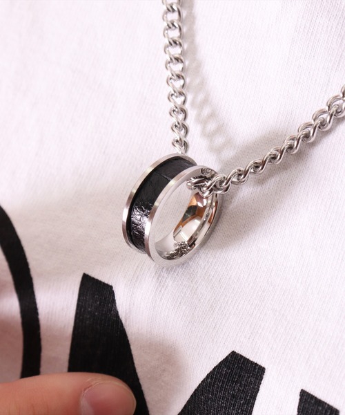 BAYBLO ネックレス (BB)「ユニセックス」リング トップ ステンレス