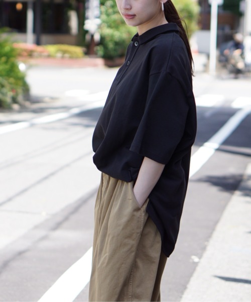 ポロシャツ ポロ HARVESTY/ハーベスティー JUMBO SS POLO SHIRTS ジャンボ S/S ポロシャツ レディース HARVESTY ポロシャツ ポロ HARVESTY/ハーベスティー JUMBO SS