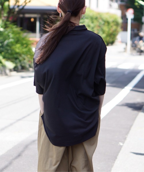 ポロシャツ ポロ HARVESTY/ハーベスティー JUMBO LS POLO SHIRTSジャンボL/Sポロシャツ レディース HARVESTY ポロシャツ ポロ HARVESTY/ハーベスティー JUMBO LS