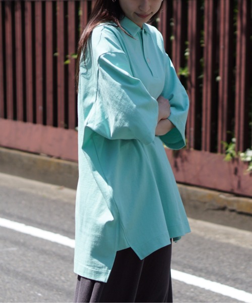ポロシャツ ポロ HARVESTY/ハーベスティー JUMBO SS POLO SHIRTS ジャンボ S/S ポロシャツ レディース HARVESTY ポロシャツ ポロ HARVESTY/ハーベスティー JUMBO SS