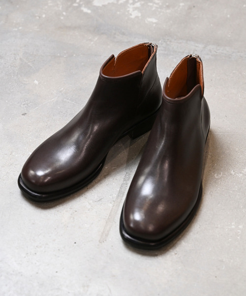 EARLE ブーツ アール / Back zip short boots バックジップ