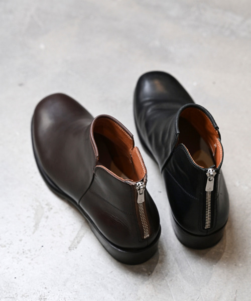 EARLE バック ジップ レザー ブーツ EARLE ブーツ アール / Back zip short boots バックジップ