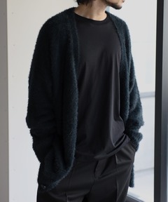 カーディガン モヘアライク シャギーニット Vネック カーディガン「ユニセックス」 メンズ レディース