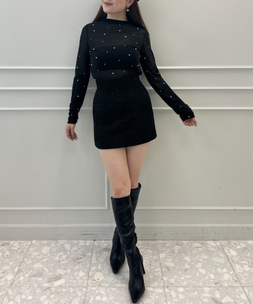 EIMY ISTOIRE（エイミーイストワール） スカート ファーフリンジ