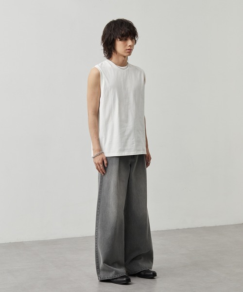 CALLNE ワイドパンツ ジーンズ 「CALLNE」1Tuck Wide Straight Deinm 