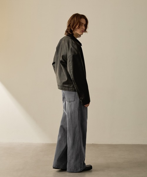 CALLNE ワイドパンツ ジーンズ 「CALLNE」1Tuck Wide Straight Deinm