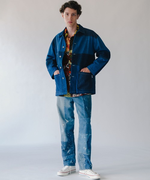 rebear by Johnbull パッチワークデニムパンツ(岡山デニム) Johnbull（ジョンブル） ジーンズ 「rebear by Johnbull」パッチワーク