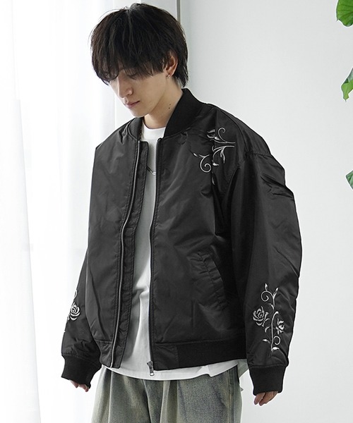 MinoriTY ma1 ma-1 「MinoriTY」ポリヘビーツイル刺繍中綿MA-1