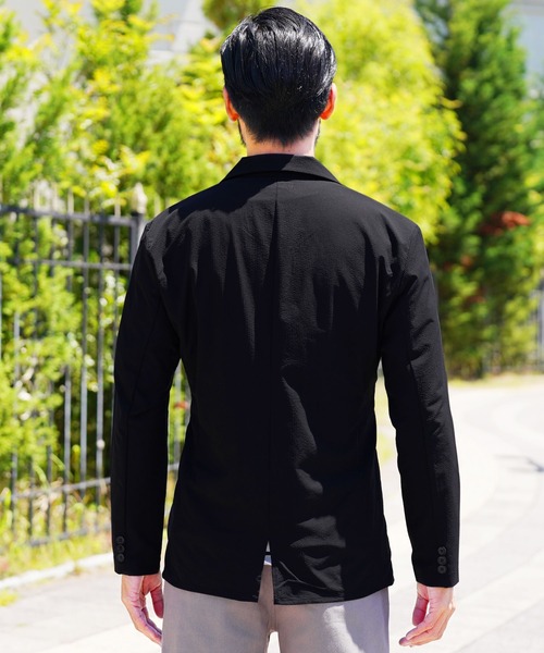 入手困難✨ ロロピアーナ 本家 シアサッカー生地 テーラードジャケット 山羊革 roshell（ロシェル） ジャケット テーラードジャケット カット シア