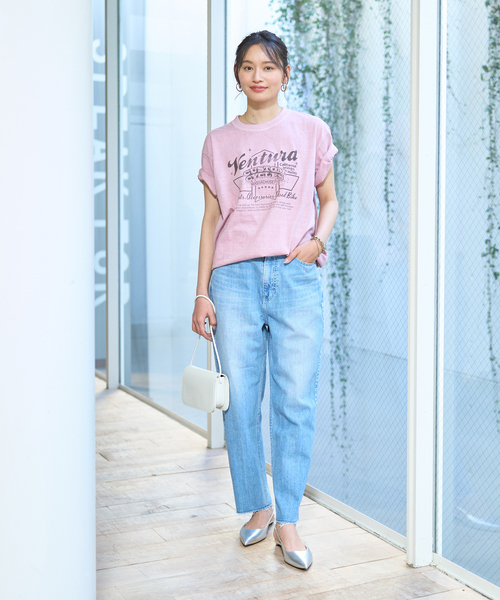 【GOOD ROCK SPEED】スクエアロゴT ホワイト×ピンク NYC×GOOD ROCK SPEED】ロゴTシャツ（Tシャツ） | UNTITLED