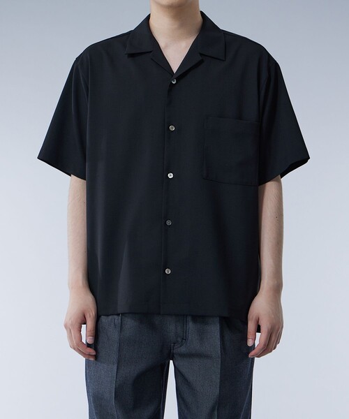 UNITED TOKYO シャツ SUMMER WOOL バイカラーシャツ