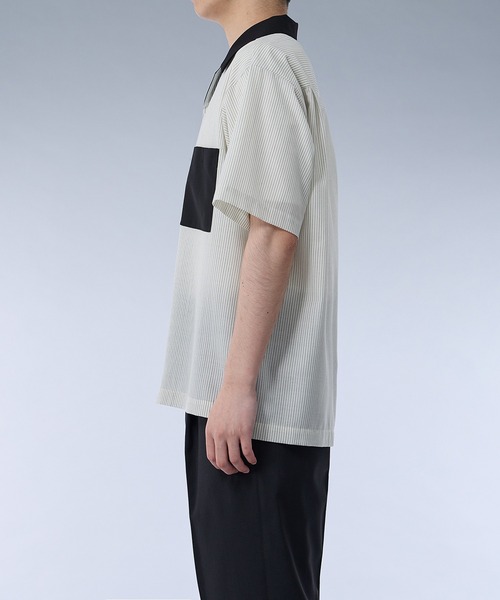 UNITED TOKYO シャツ SUMMER WOOL バイカラーシャツ