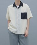 シャツ SUMMER WOOL バイカラーシャ...の詳細画像1