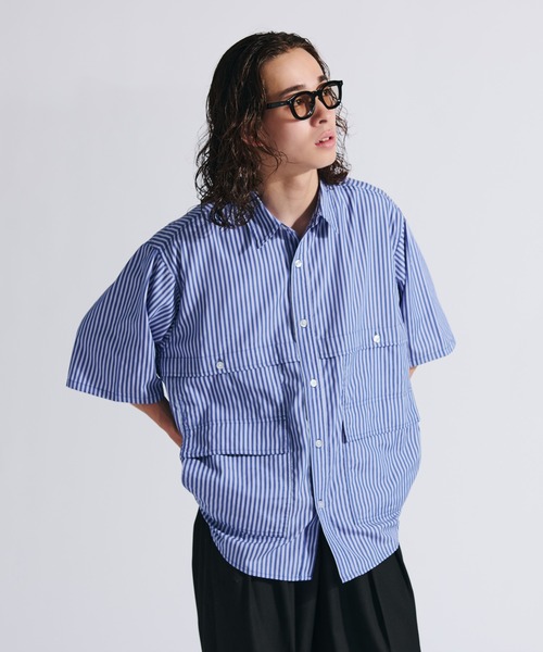 WETTEMPT シャツ MULTI POCKET STRIPE SHIRT / マルチポケット