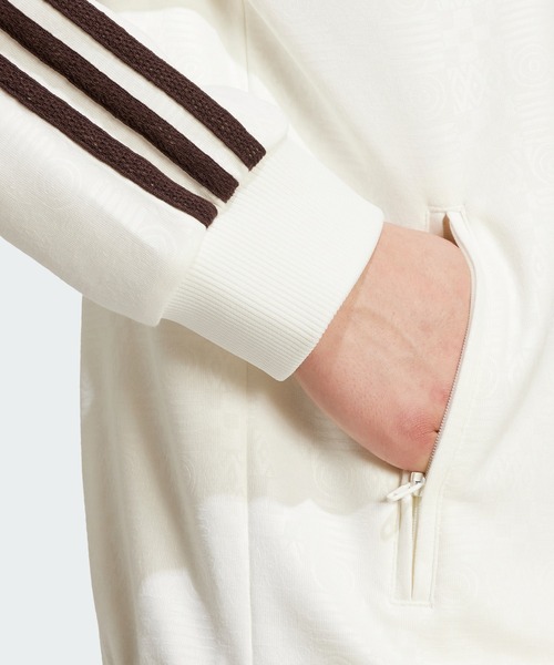 00’s adidas 80sデザイン トラックトップ ホワイト adidas ナイロンジャケット 80s プレミアム エンボス加工 スリー