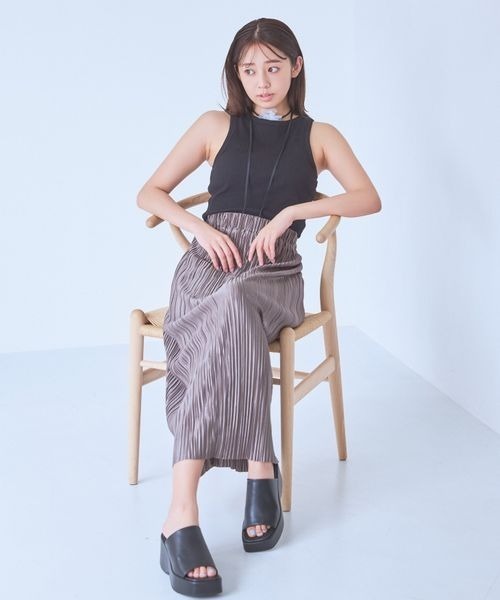 mysty woman タンクトップ ノースリーブ アメスリカップツキ