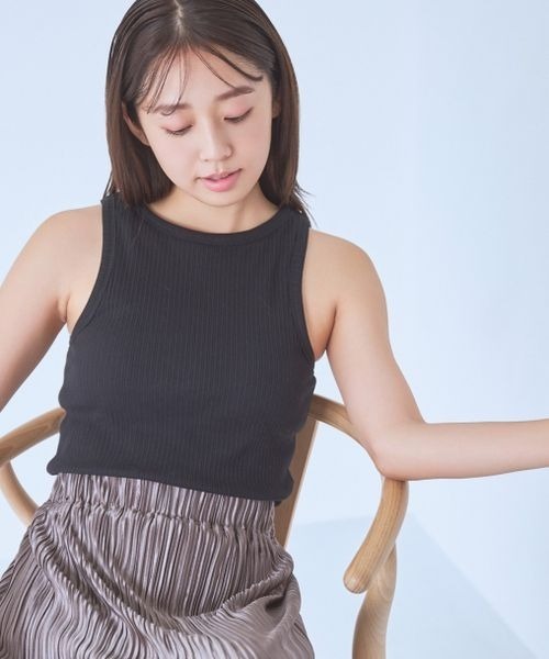 えみおわすノースリーブ mysty woman タンクトップ ノースリーブ アメスリカップツキ