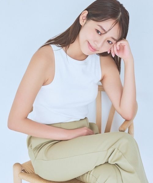 えみおわすノースリーブ mysty woman タンクトップ ノースリーブ アメスリカップツキ