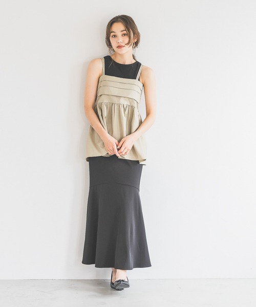 えみおわすノースリーブ mysty woman タンクトップ ノースリーブ アメスリカップツキ