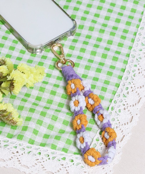 もこもこフラワー スマホ ショートストラップ : ZOZOTOWN Yahoo!店