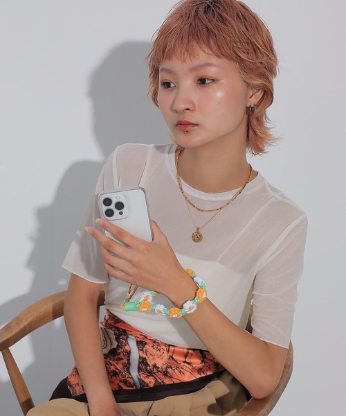 もこもこフラワー スマホ ショートストラップ : ZOZOTOWN Yahoo