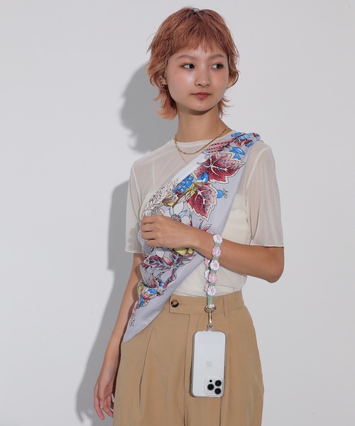 もこもこフラワー スマホ ショートストラップ : ZOZOTOWN Yahoo