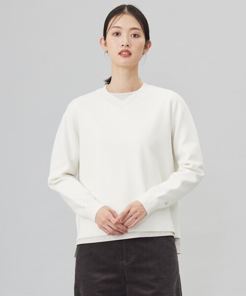 トレーナー スウェット 「洗える」FINE SWEAT ニット レディース