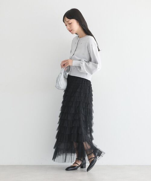 ★美品♡DOLCE＆GABBANA パールビジュー カーディガン ウール 黒 オーナメントパールビジューカーディガン