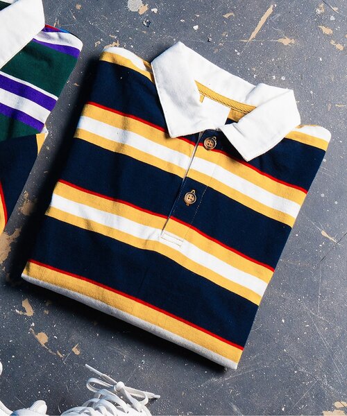 ちぇ今期2024秋冬MAISON SPECIAL マルチボーダーポロシャツ MAISON SPECIAL - 【残り一点】Multi Border Polo Shirt