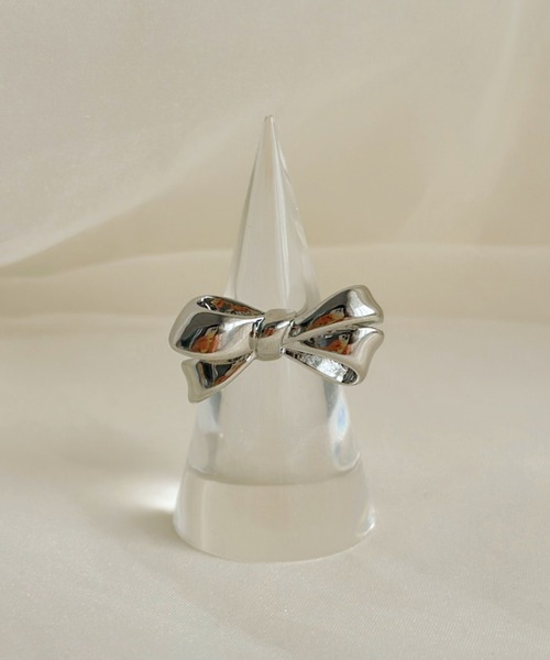 指輪・リング [Fakiii] SUGASCOOP Ribbon W Rose Ring shine ribbon ring～ｼｬｲﾝﾘﾎﾞﾝﾘﾝｸﾞ | flower／フラワー公式通販