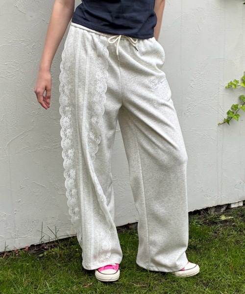 kisstheclub レース　スウェットパンツ 再入荷】lace sweat pants | KISS THE CLUB